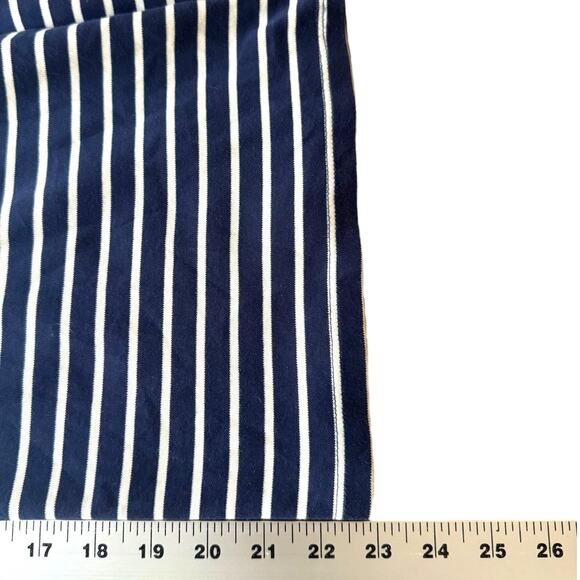 L.L. Bean Supima Cotton Stripe Long-Sleeve Turtleneck Tee Navy Blue/White XL - Picture 9 of 12